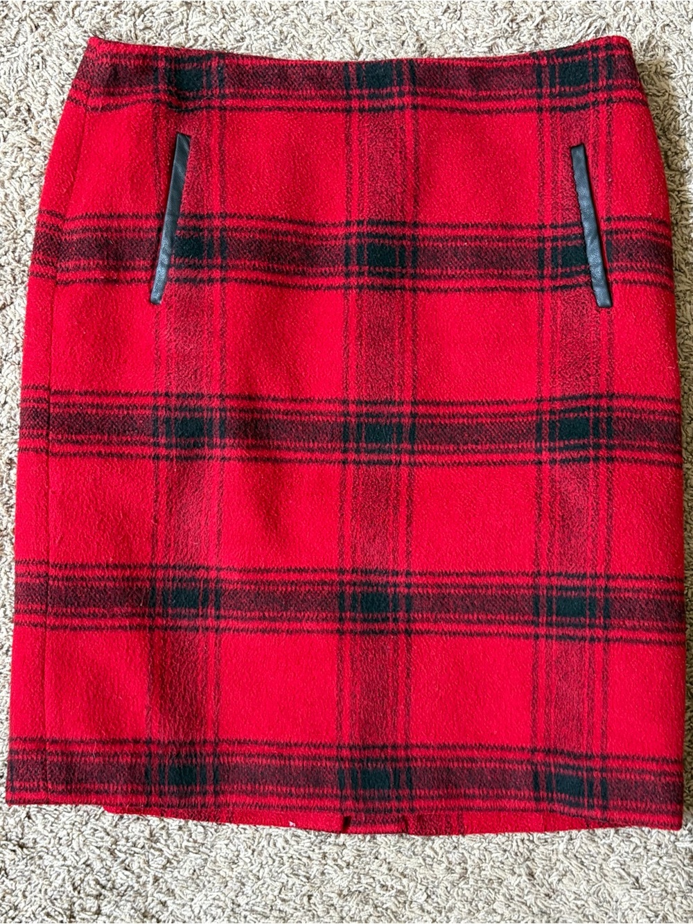 Talbots Red Plaid Pencil Skirt - Women